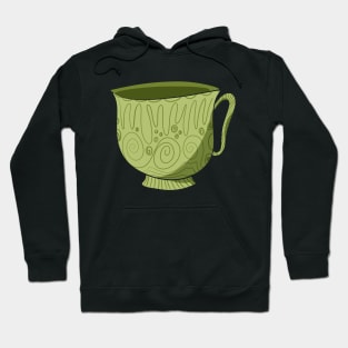 Stylized Green Teacup Hoodie